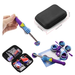 Ensemble collecteur d'herbes pour fumer, 1 ensemble, élégant, détachable, en Silicone, plate forme Dabs, kit d'accessoires pour mauvaises herbes, paille au miel 