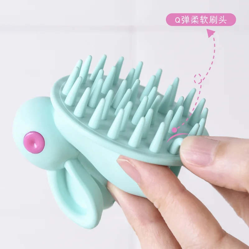 Baby Bath Brush cute Rabbit Shampoo Massage Brush Hairdressing Supplies Baby Shampoo Comb Massage hair brush comb,baby hair comb