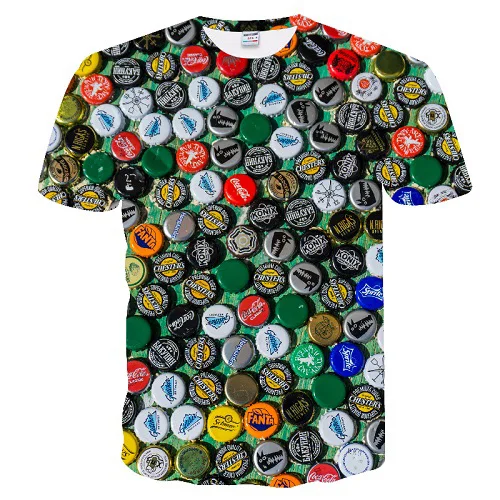 Забавные футболки лето мужская одежда бренд o-образным вырезом часы куртка пиво с коротким рукавом 3d футболка цифровая печать футболка большой - Цвет: TX-239