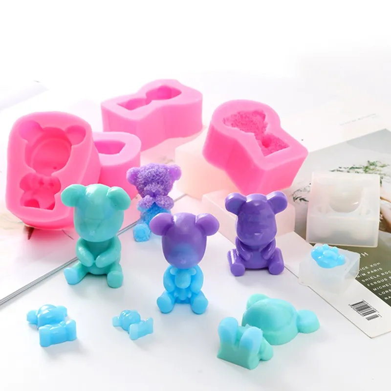 Силиконовая форма Aouke в форме медведя сделай сам для помадки и торта шоколада