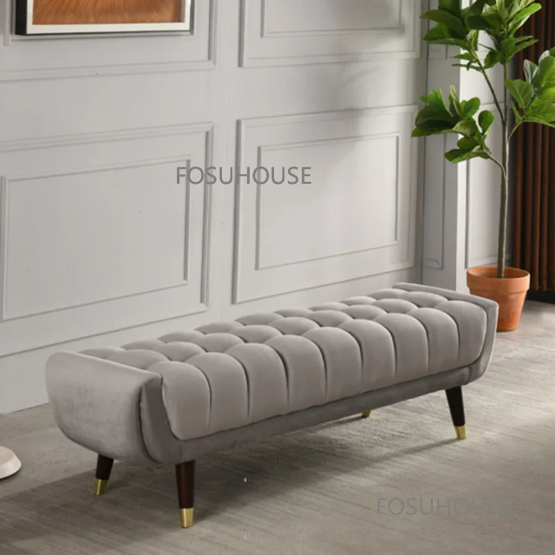 Nordic Sofa Stool Cloakroom Living Room Bench Clothing Store Shoe Changing Stool Bed End Sofa Cushion