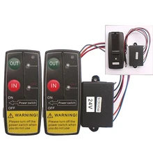 AU05 -24V 50Ft Auto Senza Fili Console Verricello A Distanza di Controllo Manuale di Auto Pulsante del Trasmettitore Console Per Auto Atv Suv camion