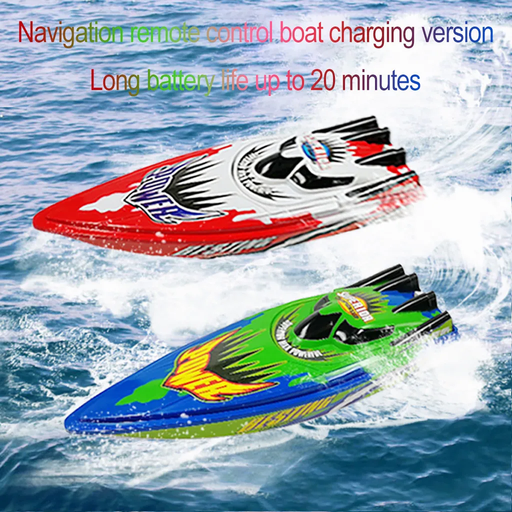 

C202 High Speed Dual Motors Water Sensing Plastic Electric Remote Control Speedboat RC Ship Boat USB Chirdren Toy Gifts#g4