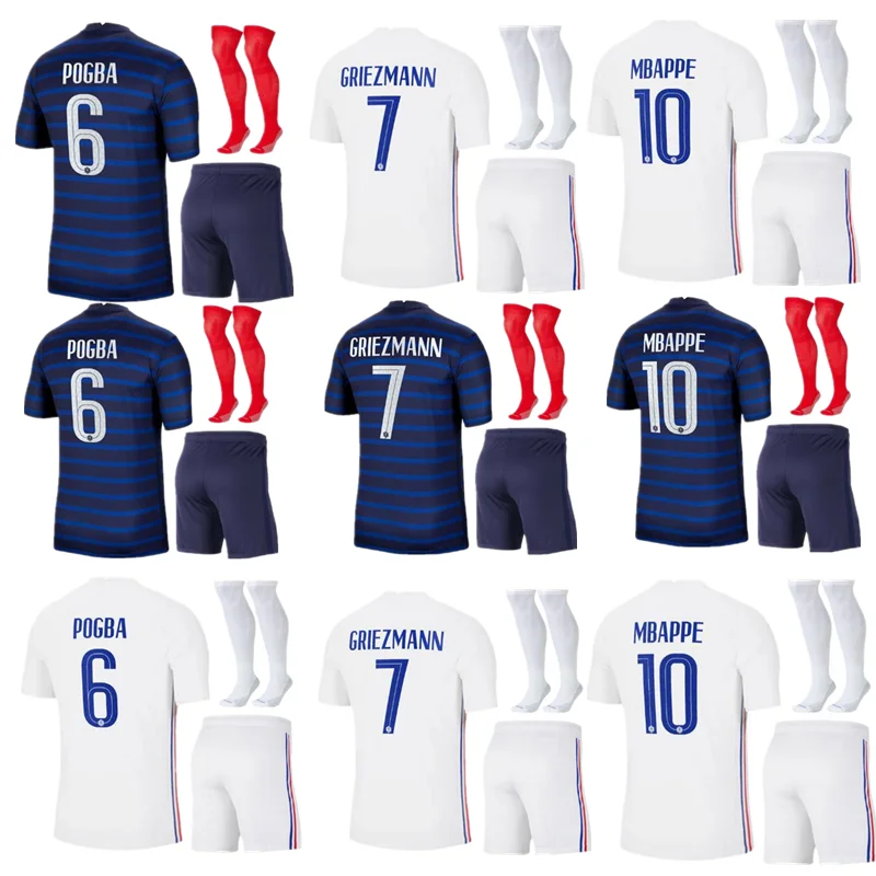 Maillot de fútbol pour hommes coupe Europea Francia Lillo GRIEZMANN POGBA... KANTE 2020 de 2021