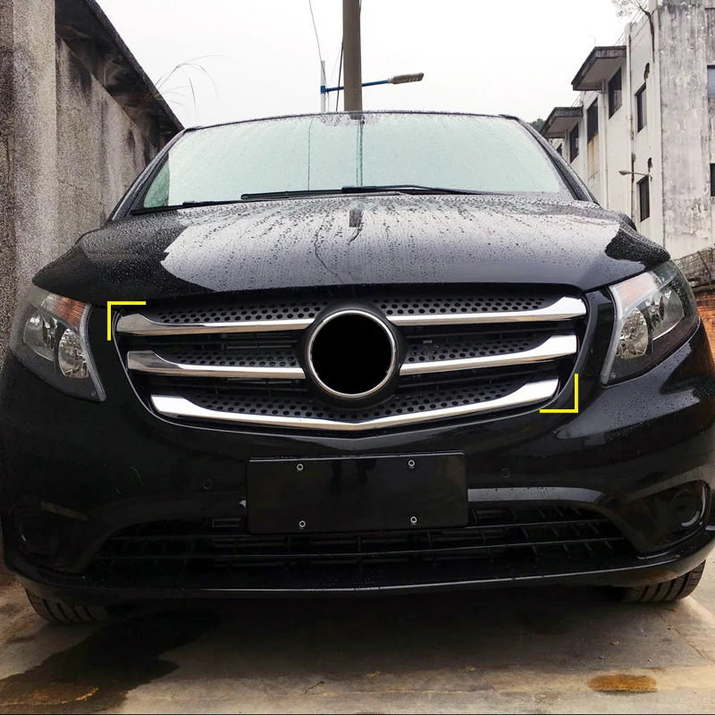 

Накладка на решетку радиатора Mercedes-Benz Vito W447 2014-2019, 5 шт.