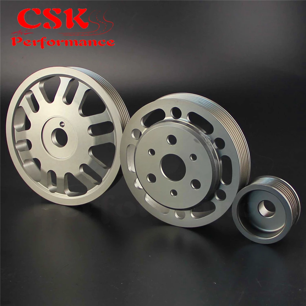 Кривошип генератор водяной насос шкив для Toyota GT86 Scion FR S BRZ 3 шт Серый|crank pulley|pulley