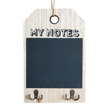 

Kitchen Practical Wordpad Wall Mounted Hanging Blackboard With Hooks Home Decor School Supplies Entryway Erasable Office Blank