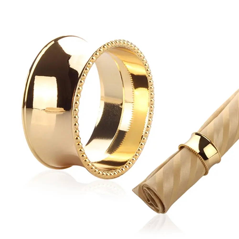 6pcs Concave Napkin Rings For Wedding Party Christmas Hotel Kitchen Napkin Ring Holder Dinner