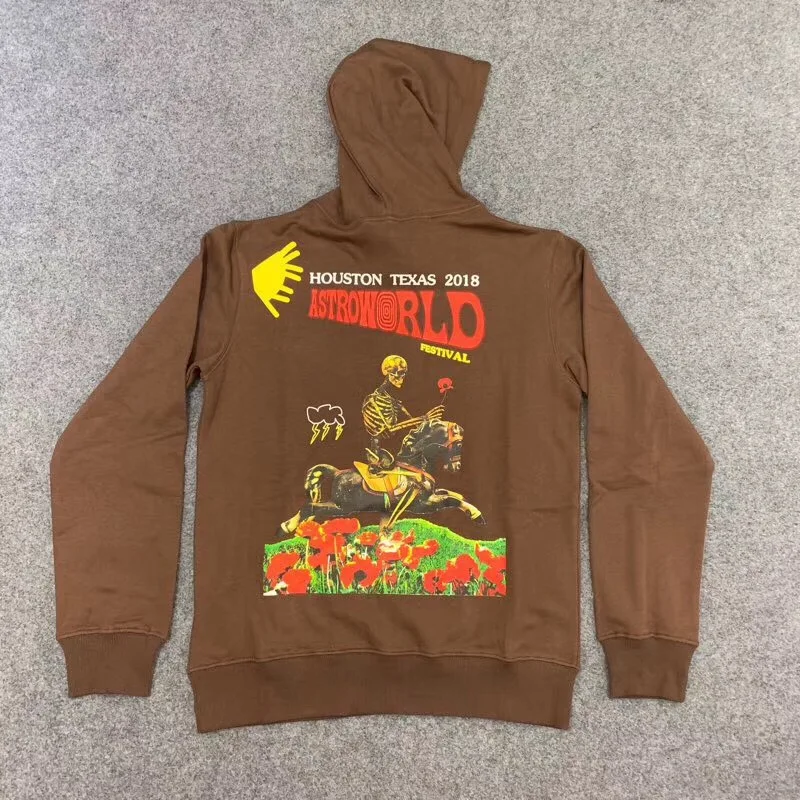 Мужская и Женская толстовка с капюшоном Travis Scott Festival Astroworld черный пуловер в стиле