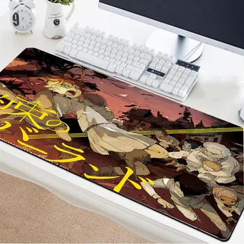 

Yuzuoan promised fantasy island anime pattern mouse pad large size beautiful lock edge rubber table mat anti-skid game pad