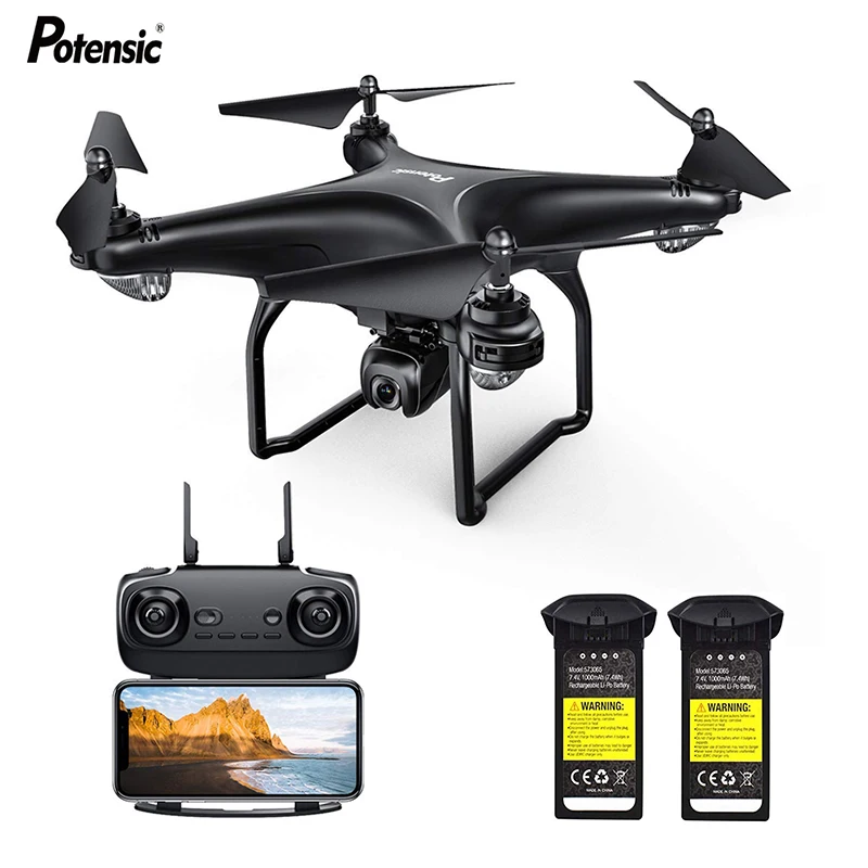 Potensic D58 GPS FPV Дрон 1080P HD камера профессиональный 5G Wifi RC селфи Follow Me ГЛОНАСС