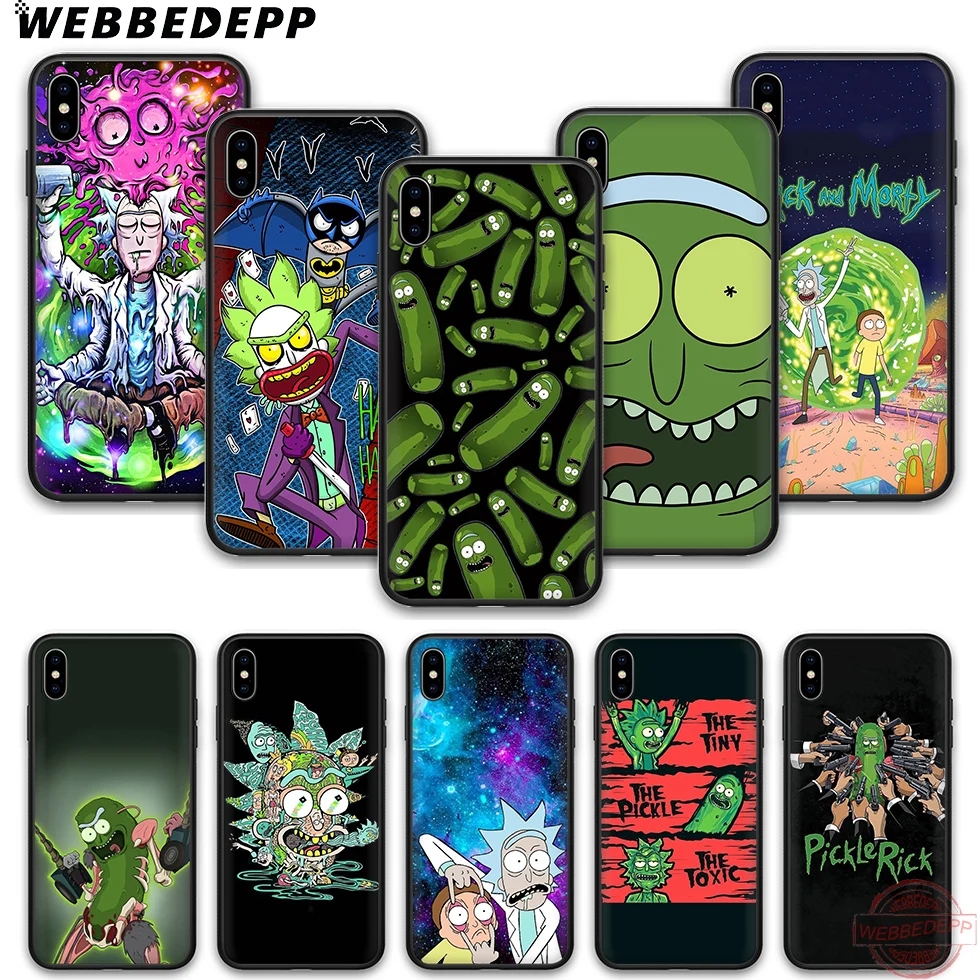 WEBBEDEPP Ricky Morty Art Мягкий ТПУ силиконовый чехол для iPhone 11 Pro Max 5 5S SE 6 6S 7 8 Plus X XS |