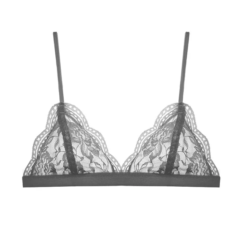 

BIIGGXX New All-Rece Type Triangle Cup Underwear Sexy Steel-free Bra Thin Bras Bralette Lace Bra with Underwire