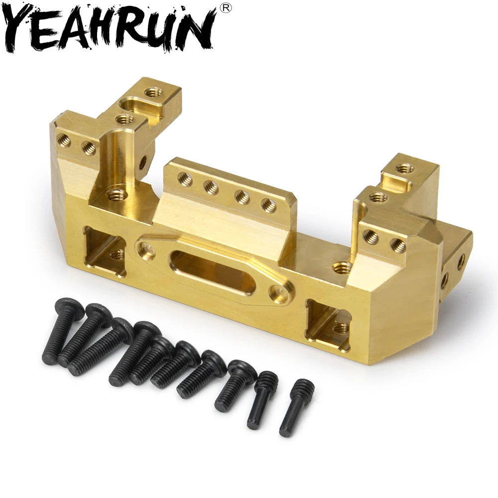 Najtaniej YEAHRUN mosiądz 118g Heavy Duty zderzak przedni w Servo góra dla Traxxas TRX 4 TRX4 1 10 RC samochód