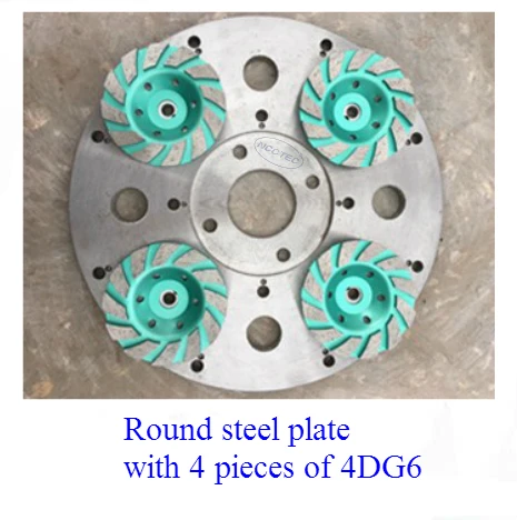 steel plate 4DG6 13," круговой стальной тяжелый диск без ржавчины для Алмазный пол шлифовальный станок | 330 мм шасси Круглая Пластина для установки алмазных инструментов - Цвет: steel plate 4DG6