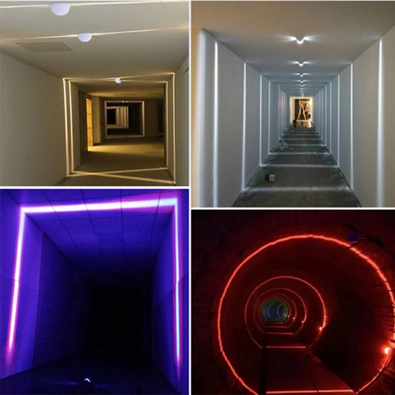 the range wall lights LED Window Sill Light RGB Colorful Corridor Light 360 Degree Ray Door Frame Line Outdoor Wall Lamps for Hotel Aisle Bar Family garden wall lights Wall Lamps