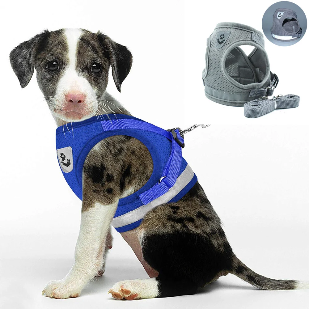 

Reflective Cat Harness and Leash Nylon Set Pet Puppy Dog Vest Harness Leads Mesh For Small Medium Dogs Chihuahua Yorkies Pug