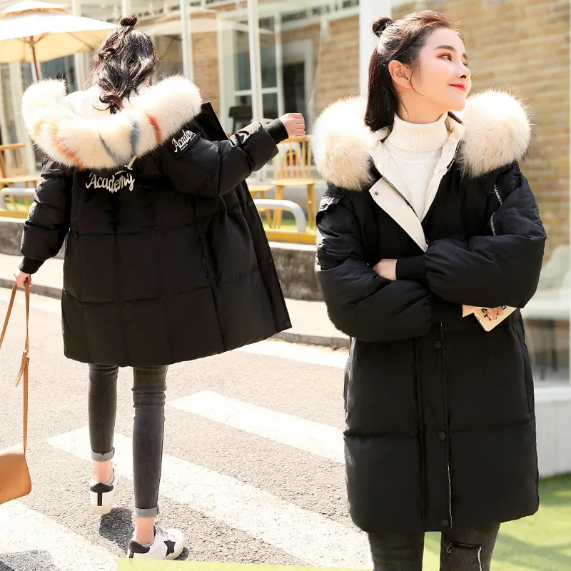 

Cotton Coat Women's Mid-length Large Size Korean-style 2019 New Style Loose-Fit Coat Women's Thick Winter Students Cotton-padded