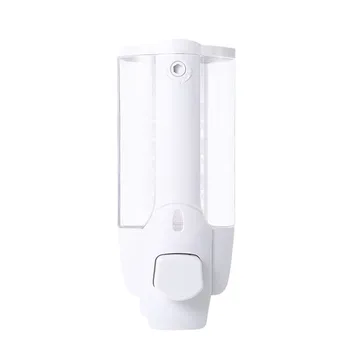 

Mount 350ml Liquid Soap Dispenser Wall Bathroom Accessories Plastic Detergent Shampoo Dispensers Double Hand Kitchen Soap Bottle