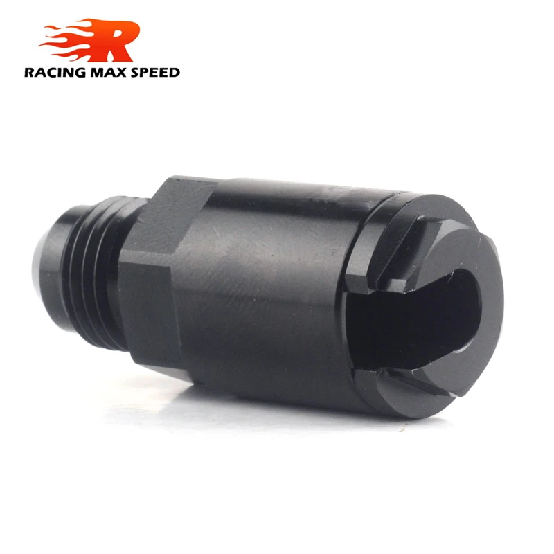 90 degree 6 AN MALE to 5/16" FEMALE QUICK CONNECT FUEL RAIL LINE FITTING ADAPTER 