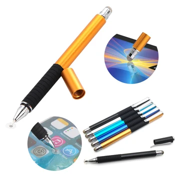 

5pcs/lot 2 in 1 Capacitive Screen Drawing Pen Stylus with Conductive Sucker Microfiber Head for Tablet PC Smart Phone