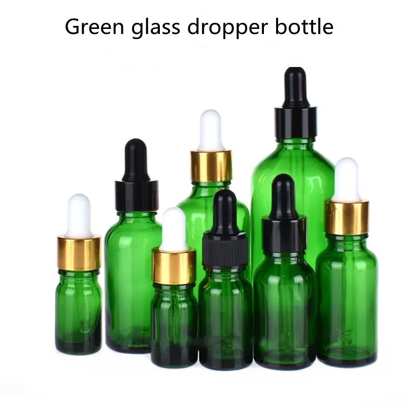 

Hot Sale 5 -100ml Green Glass Dropper Bottle Jars Vials With Pipette For Cosmetic Perfume Essence Essential Oil Bottles