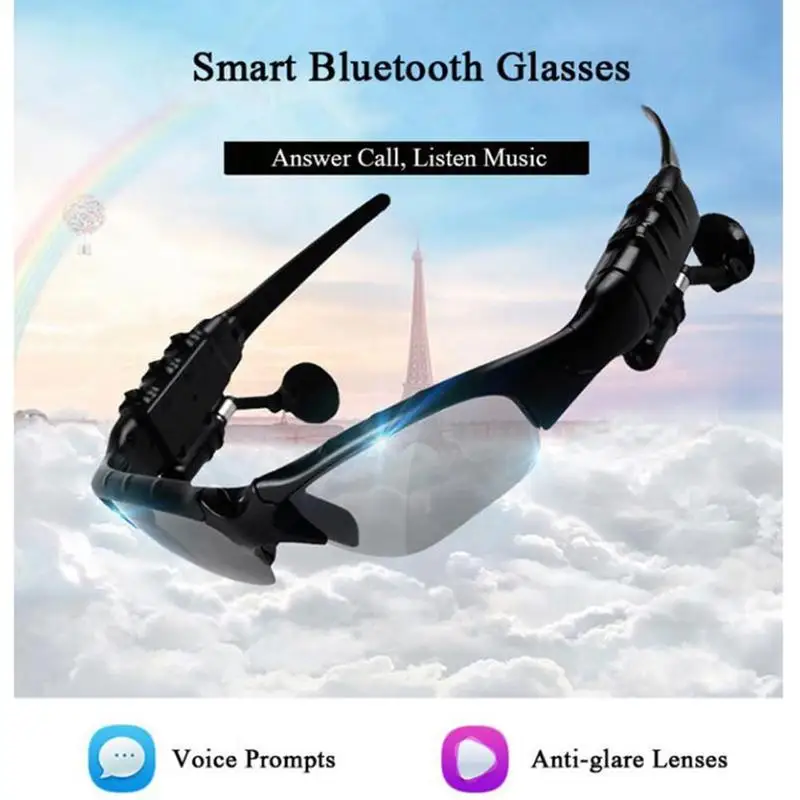 Солнцезащитные очки для верховой езды с Bluetooth наушниками, умные очки для спорта на открытом воздухе, беспроводные велосипедные солнцезащитные очки, стерео музыкальные наушники с микрофоном