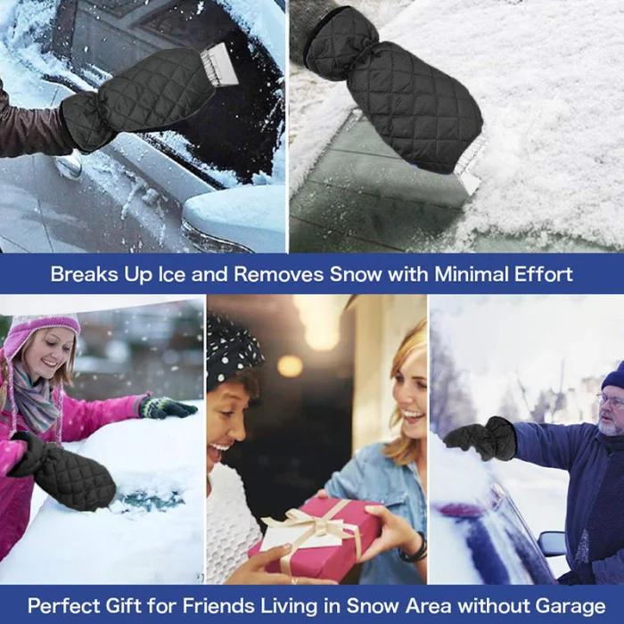 1 шт., автомобильные перчатки для снега, скребок, Водонепроницаемый скребок для льда, автомобильная перчатка со скребком, инструмент для удаления снега, YAN88
