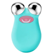 Зеленый Мини микротоковый аппарат для подтяжки лица, подтяжки кожи, омоложения, спа, usb зарядка, устройство для удаления морщин лица, красота, Рождество