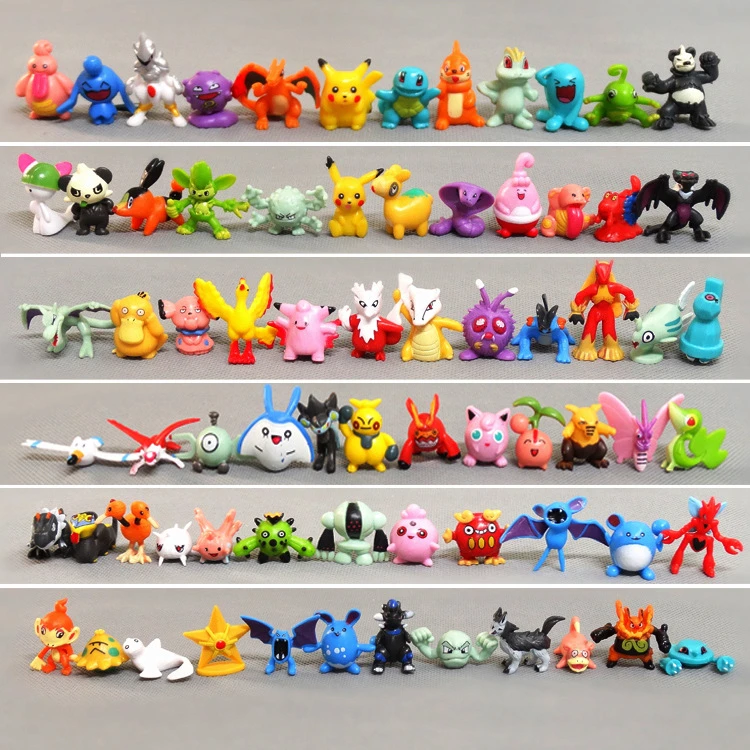 24 48 72 96 1 144ポケモンgoなしリピートコレクション人形アクションフィギュアモデルのおもちゃ2 5 4センチメートルピカチュウアニメのおもちゃクリスマスギフト Action Figures Aliexpress