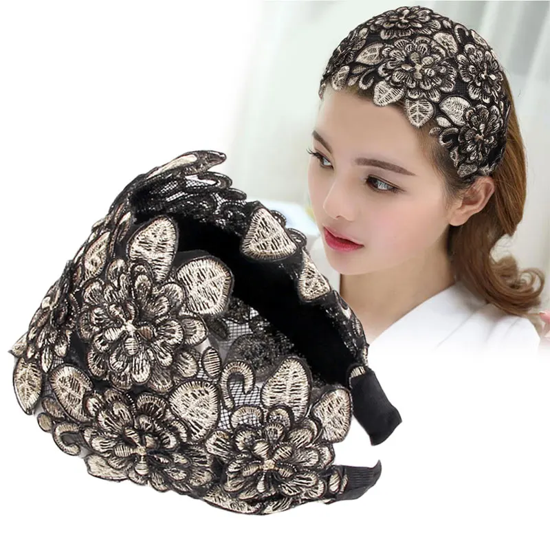 JINJIAN South Korean headwear wide-brimmed white hair hairband card slip headband clip wash hair band hair accessories - Цвет: Белый