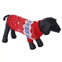 Одежда для собак с героями мультфильмов, зимний теплый Рождественский свитер для маленьких собак, верхняя одежда для питомца, вязаная