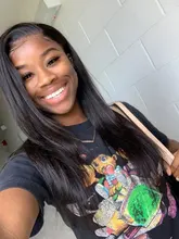 La srta. negro brasileño sin costuras recto 13x4 frente de encaje pelucas de cabello humano Marrón Medio, 4x4, cierre de encaje suizo peluca para las mujeres negras