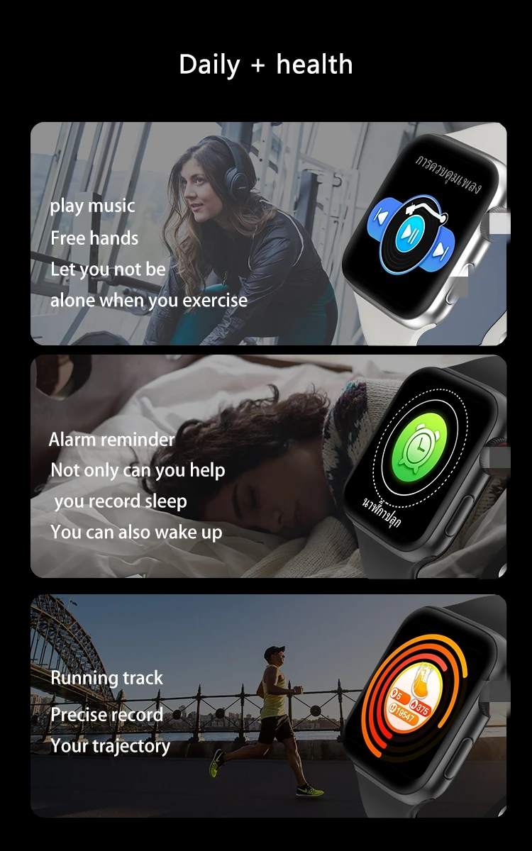 44 мм Смарт-часы для мужчин серии 5 Full Touch IP67 Водонепроницаемый фитнес-трекер монитор сердечного ритма smartwatch VS W58 Iwo 12