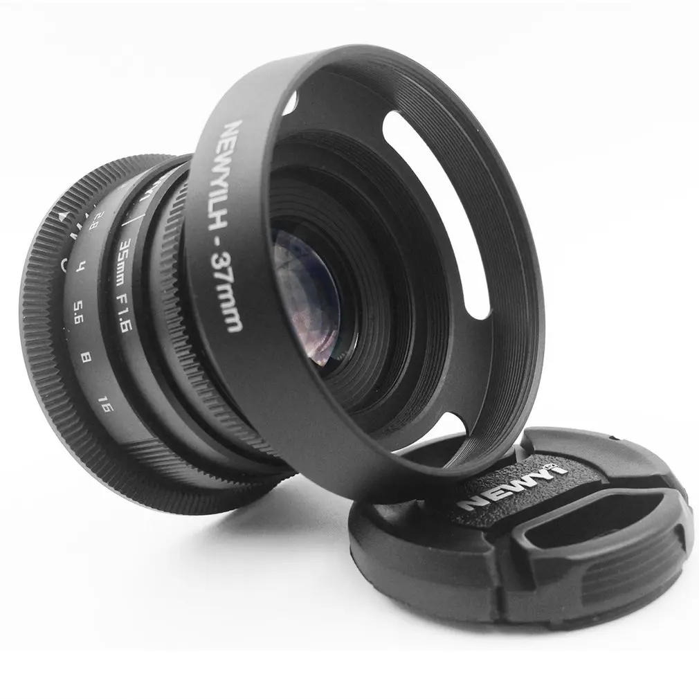 Мини 35 мм f/1,6 APS-C телевизионный объектив для Nikon1 V1/J1/V2/J2/J3/V3/S1/S2/AW1/JMount адаптер капота камеры