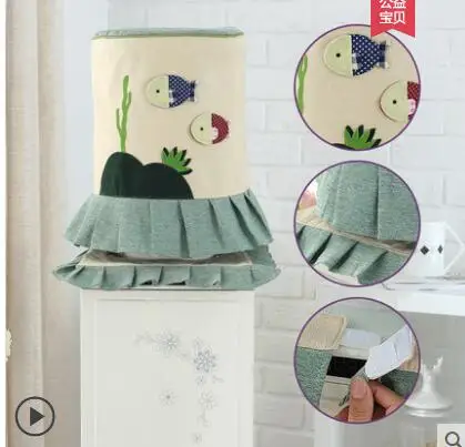 Fabric water dispenser cover Korean version cute garden mineral water dust cover vertical bucket