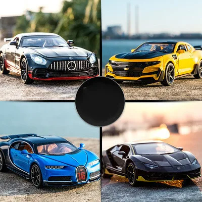 1:32, спортивный автомобиль, литая под давлением модель автомобиля, игрушка, 5 цветов, оттягивающая назад, мигающая игрушечная машинка для детей, подарок на день рождения, Рождество