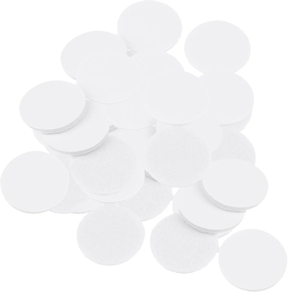 50 Pieces Round Shape Self Adhesive Table Chair Furniture Leg Felt Mat Pad White