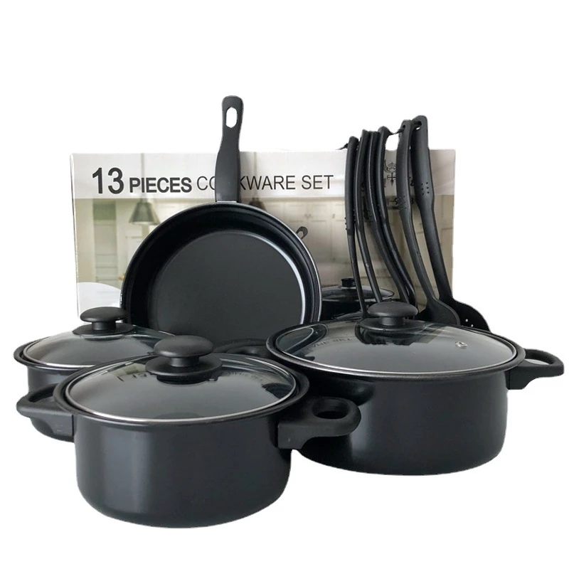 Goldbaking 13 Pieces Hard Anodized Dishwasher Safe Nonstick Cookware