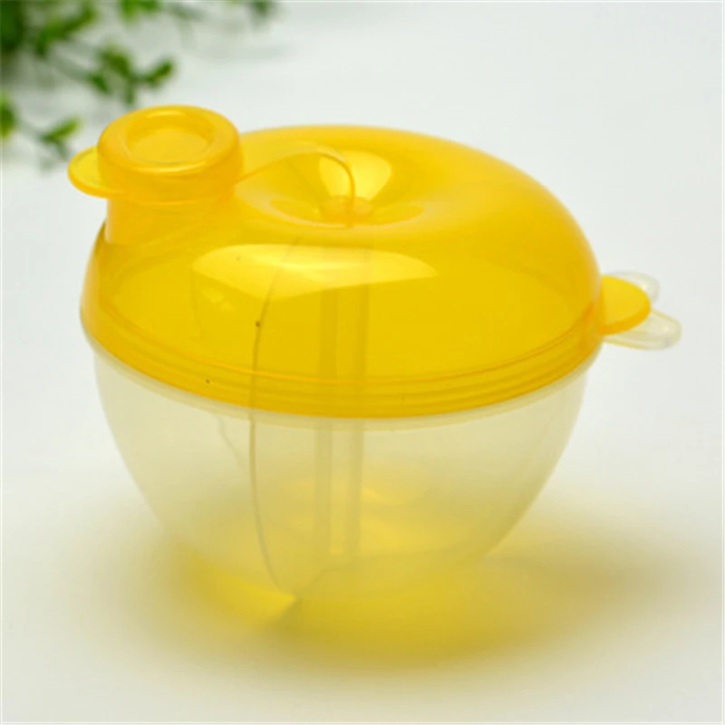 1PCS Portable Milk Powder Formula Dispenser Food Container Infant bean Storage Box for Kids Baby Care Toddler Travel Bottle - Цвет: Цвет: желтый