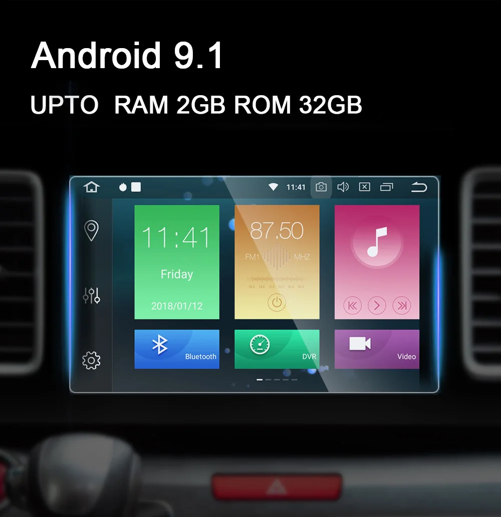 Flash Deal NaviFly Din 2G+32G Android 9.1 Car DVD Radio player for Fiat Doblo 2016 2017 GPS Navigation 7708IC TDA7851 WIFI Bluetooth 14