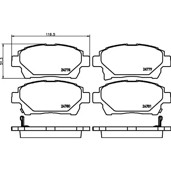 Колодки тормозные дисковые HELLA 8DB355028-741