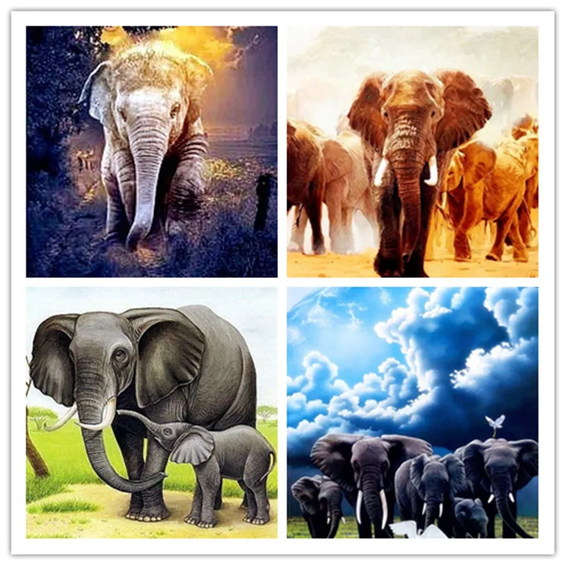 

Diamond Painting Animals Elephant Diamond Embroidery Diamond Cross stitch Art picture Home Decoration