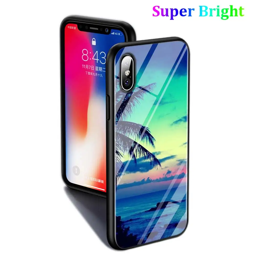 Черный чехол с морскими волнами для iPhone 11 11Pro X XR XS Max 8 7 6 6S Plus 5S 5 SE глянцевый