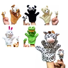 

6 Pcs Hand Puppets Baby Toys Plush Hand Puppets Animal Style Cartoon Hand Puppets Story Props For Children