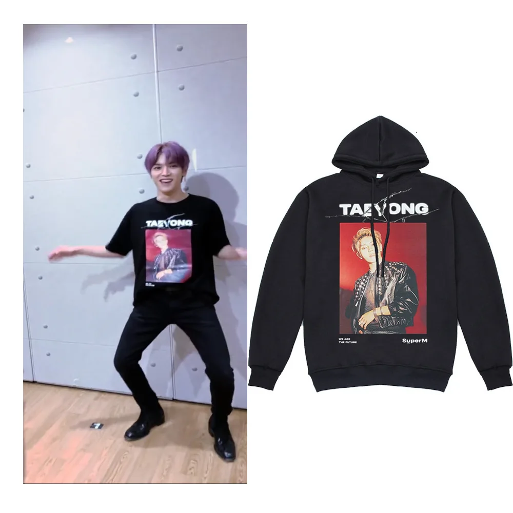 Супер m Kpop SuperM толстовки свитшоты Куртки Повседневная Толстовка над размером d
