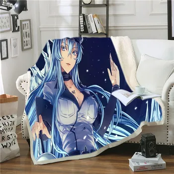 

Sherpa Fleece Blanket Akame Ga KILL 3d Anime Bed Cover Warm Bedspread Soft Blanket Plush Thin Quilt for Girls Adult Sofa Blanket