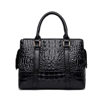 

High Quality Women's Genuine Leather Handbags Fashion Alligator Shoulder CrossBody Bags Women Tote Bags