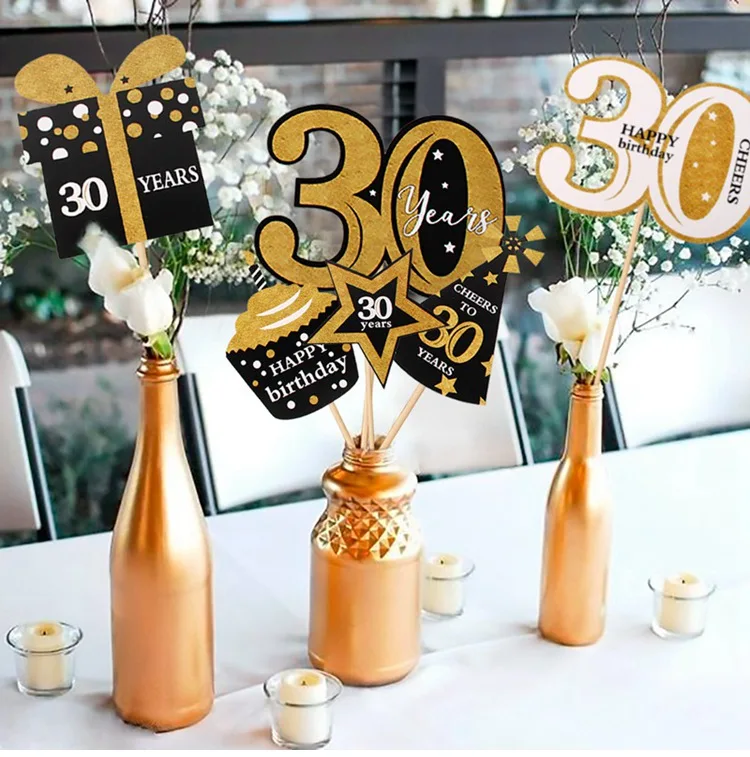QIFU 30 40 50 день рождения фото стенд День Рождения украшения для взрослых фотобудка реквизит 30th 40th 50th принадлежности для дня рождения
