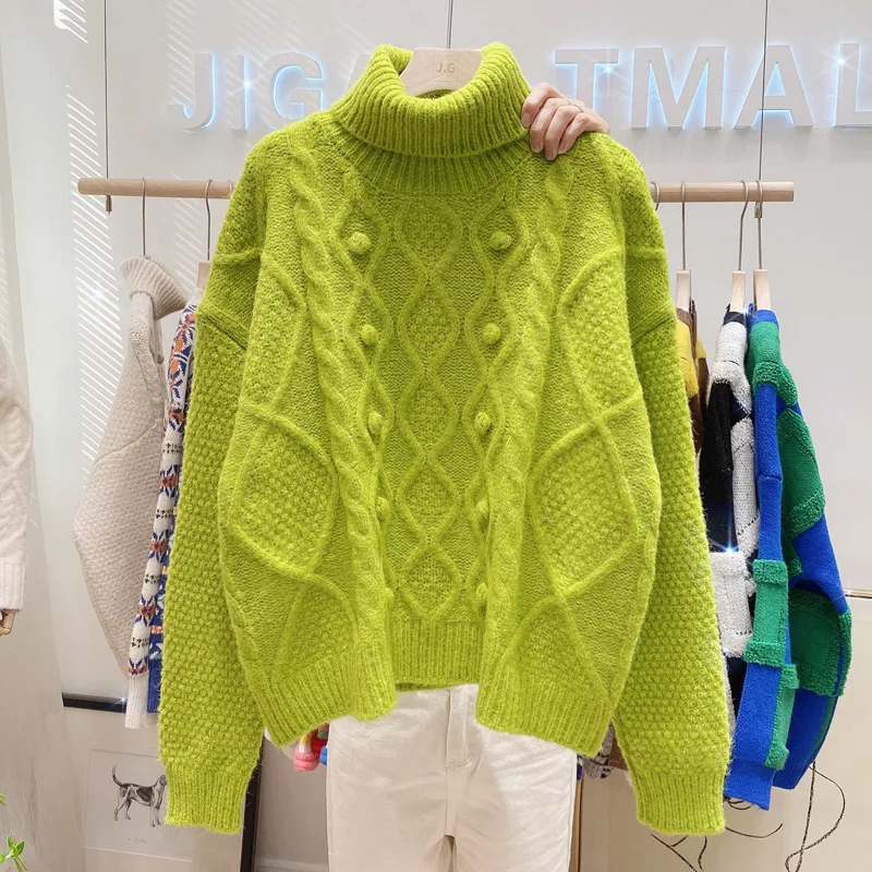 Милые женские свитера Korobov в японском стиле горошек новинка зимы 2021 винтажные